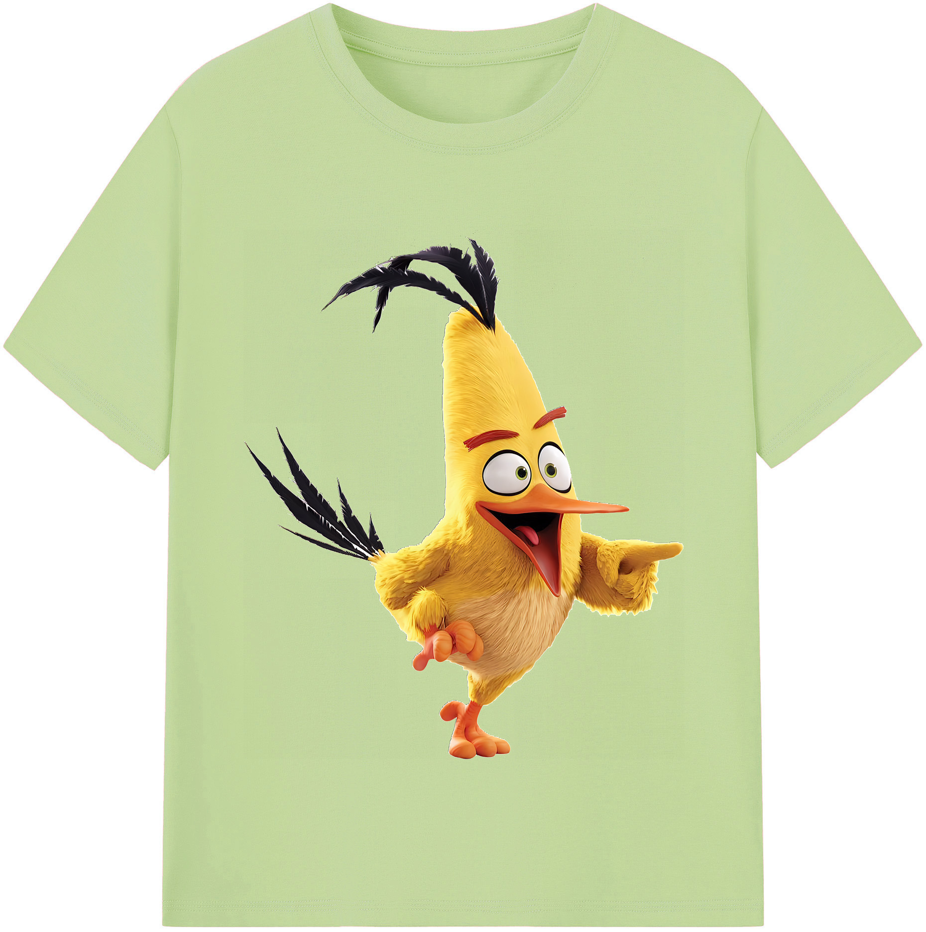 （画像用） Angry Birds アングリーバード 綿100％半袖Tシャツ（フロントプリント）